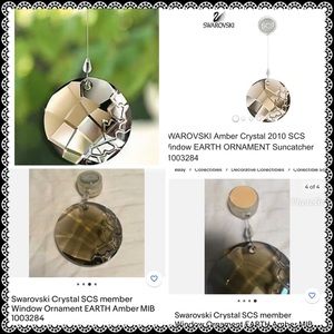 🌺NWT/NIB! 2010 Swarovski Crystal Society Window (SCS) Ornament “Earth” Amber”❤️